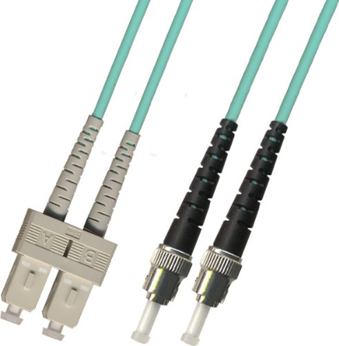 0.3M (1FT) Multimode Duplex 10 Gigabit (10Gb) OM3 Fiber Optic Cable (50/125) - SC to ST