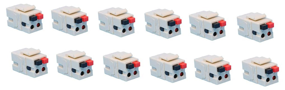 RiteAV Speaker Spring Clip Insert Light Almond Female/Female - 12 Pack