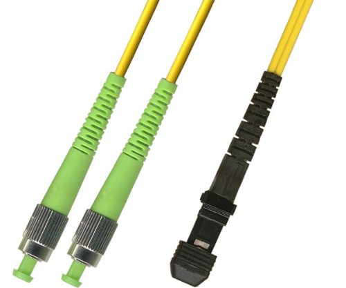 10M Singlemode Duplex Fiber Optic Cable (9/125) - FC/APC to MTRJ/UPC