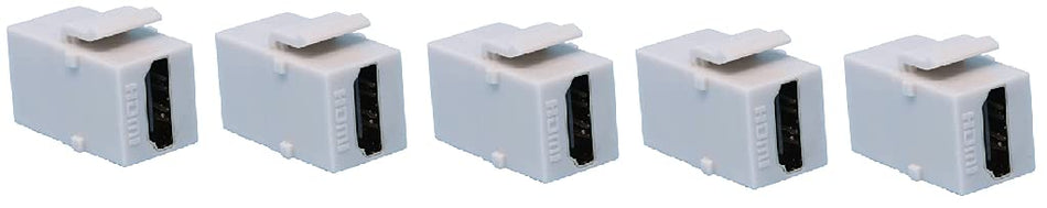RiteAV HDMI 2.0 Gray Keystone Adapter Coupler Female to Female (5 Pack)