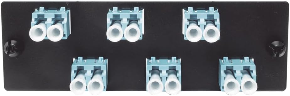 Panduit FAP6WAQDLCZ multiläge 6-portars fiberadapterpanel med zirkonium keramisk delad ärm, aqua
