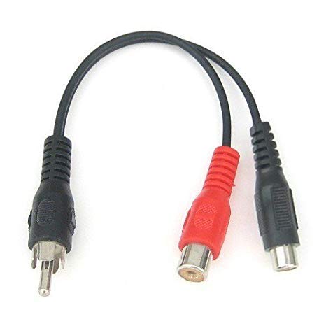 RiteAV - RCA Splitter Male to Female, Black-Red-White