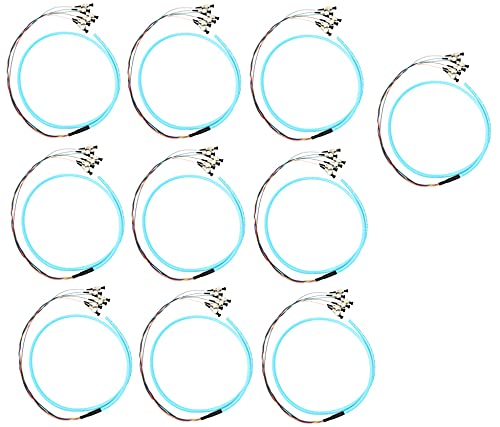 Ultra Spec Cables 6 Strand Multimode OM3 50/125 FC-UPC Fiber Pigtail, 1 Meter - 10 Pack for Splice