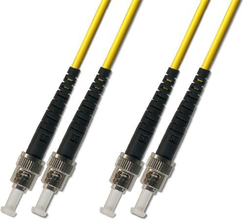 RiteAV 95M (311.6ft) OS2 ST-ST Male/Male Fiber Optic Cable Duplex Singlemode 9/125 Jumper 95 Meter Yellow PVC OFNR Patch Cord