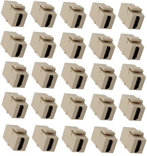 RiteAV HDMI 2.0 Ivory Keystone Adapter Coupler Female to Female (25 Pack)