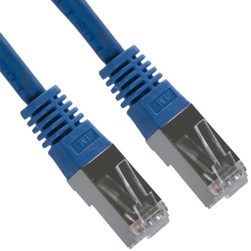 1 Ft (1ft) Cat6A STP (Shielded) Slim Ethernet Network Patch Cable Ultra Blue w/Ultra Boot RJ45 m/m 10/100/1000 Gigabit (10 Pack)