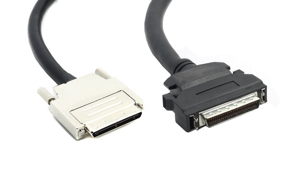 RiteAV 6ft 0.8mm VHDCI Offset to HPDB50 SCSI Male to Male Cable - Black