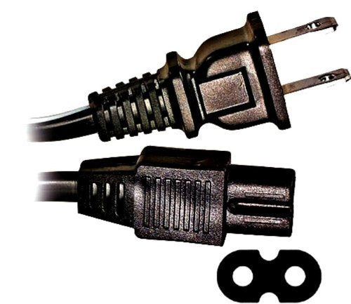 RiteAV - Universal Replacement Power Cord 6ft for Printers & Gaming Systems (Nema 1-15p to C7)