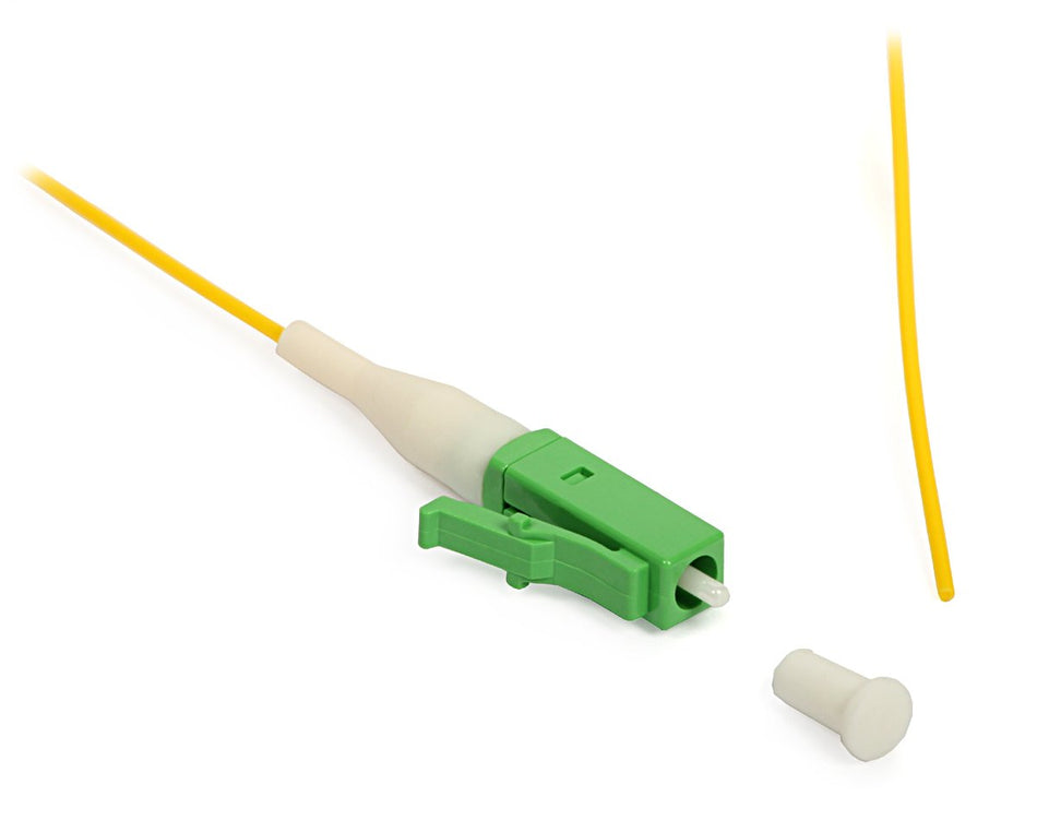 Ultra Spec Cables LC/APC Singlemode 9/125 Simplex Pigtail Fiber Optic 1M - 0.9 mil for Splice