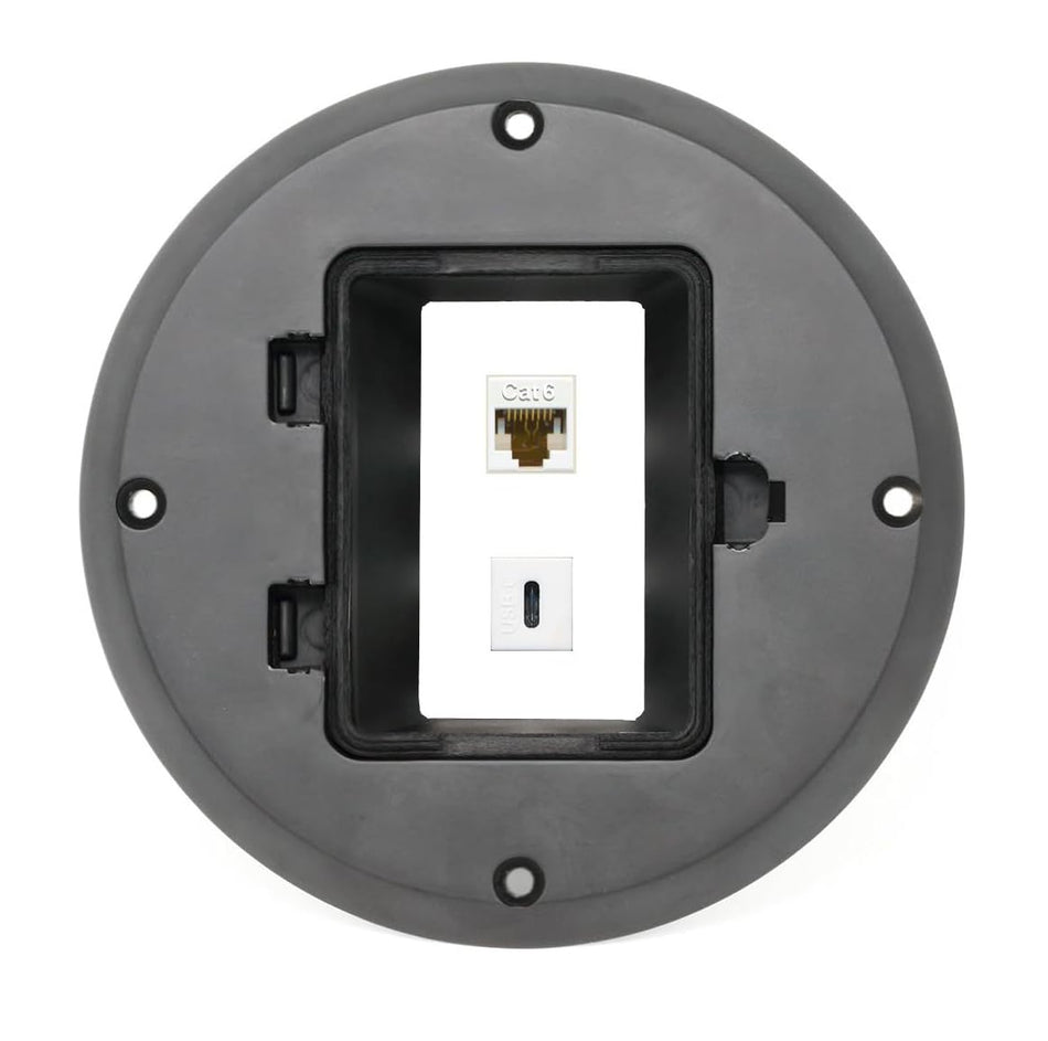 RiteAV CAT6 USBC Floor Box [Black]