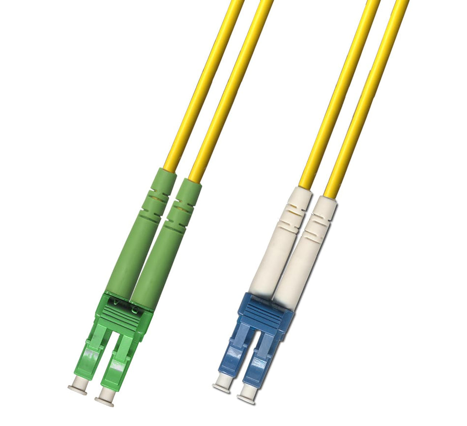 20M Singlemode Duplex Fiber Optic Cable (9/125) - LC/APC to LC/UPC