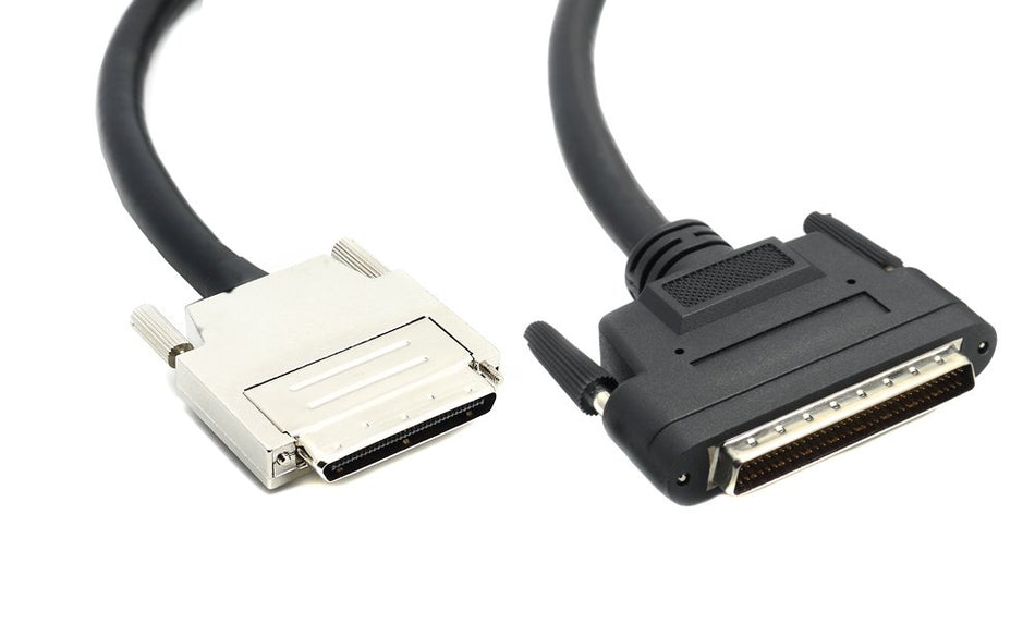 RiteAV 3ft 0.8mm VHDCI Offset to HPDB68 SCSI Male to Male Cable - Black