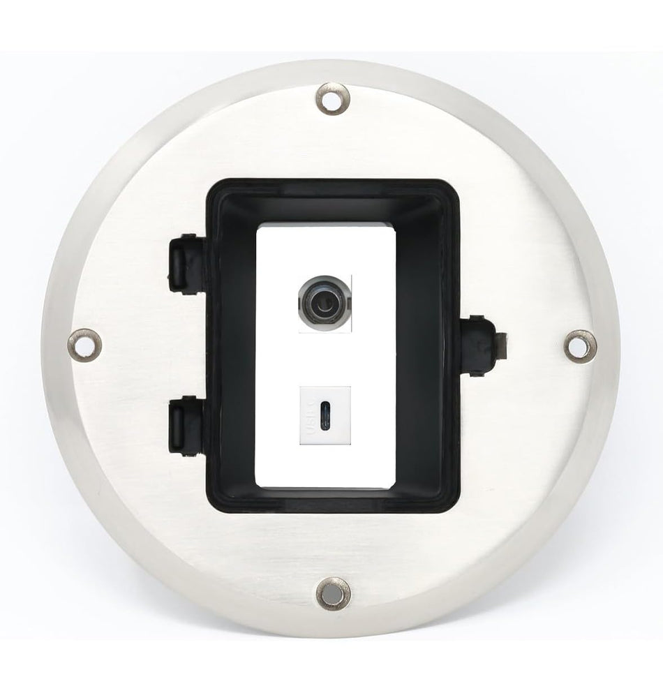 RiteAV 3.5mm USBC Floor Box [Stainless Steel]