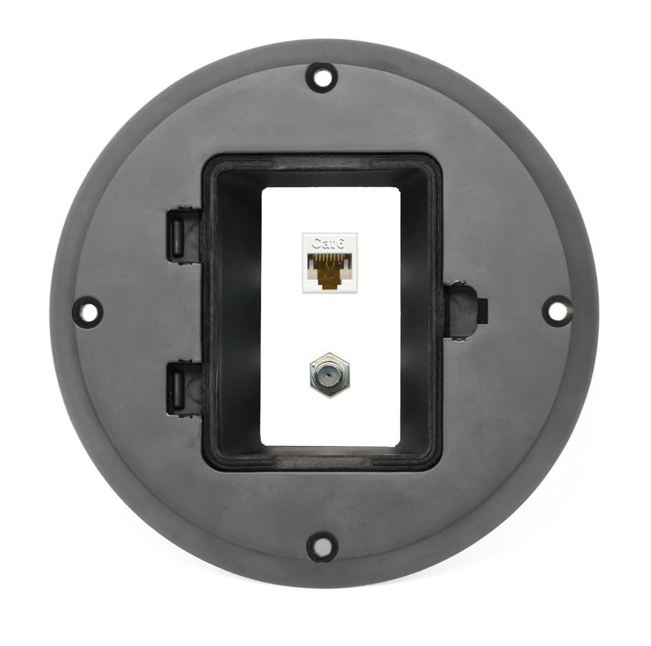 RiteAV CAT6 Coax Floor Box [Black]