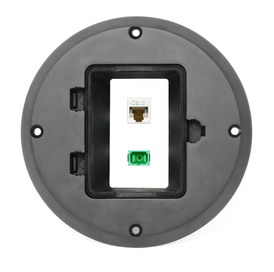 RiteAV CAT6 SC-APC-SX Floor Box [Black]