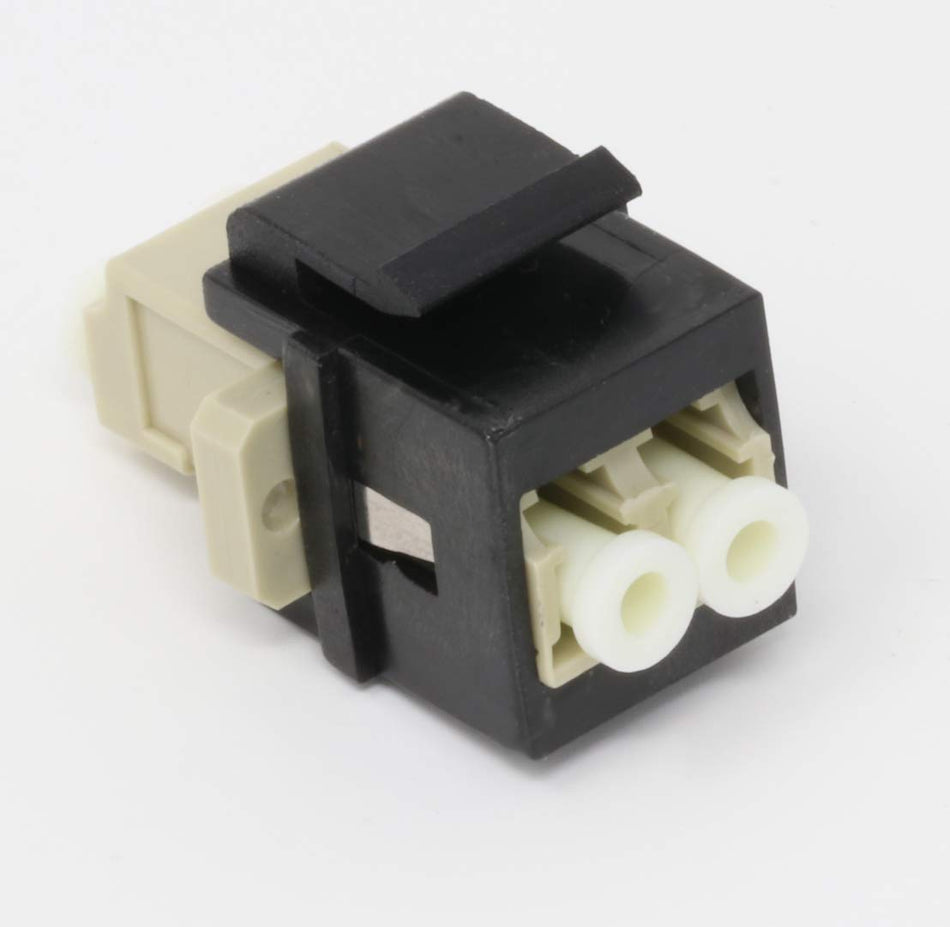 RiteAV Fiber Optic Keystone Coupler Jack LC Duplex Multimode - Black