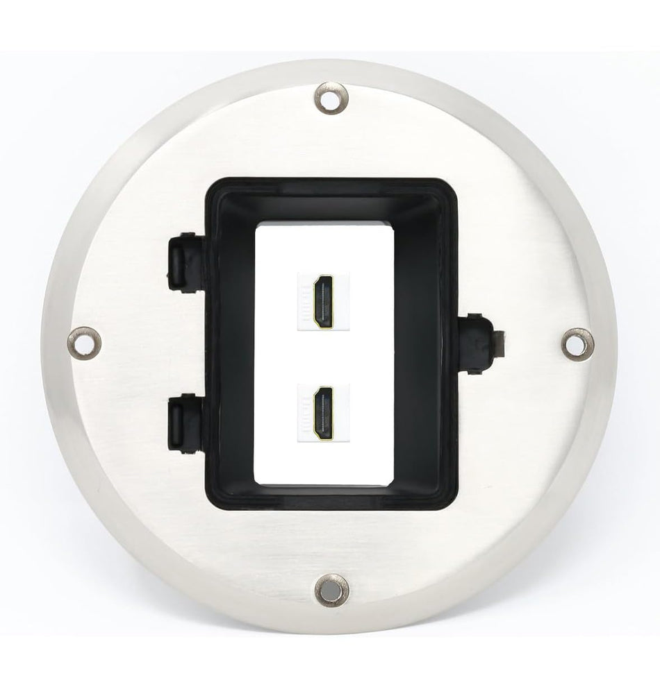 RiteAV 2 HDMI Floor Box [Stainless Steel]