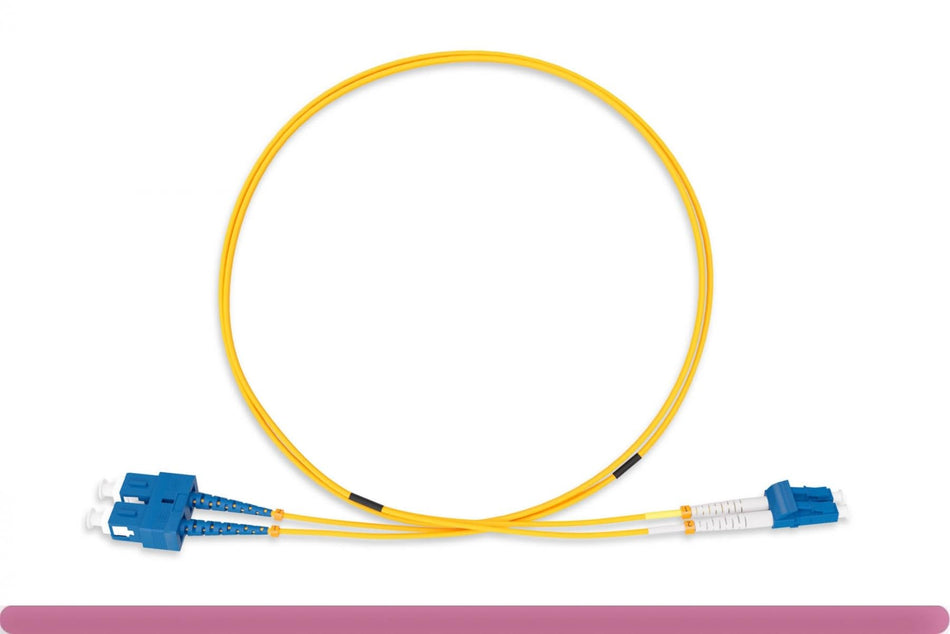 RiteAV - OS2 Short Boot 9/125 LC/SC UPC Duplex Single Mode Fiber Optic Cable (15 Meter ( 50 Feet ))