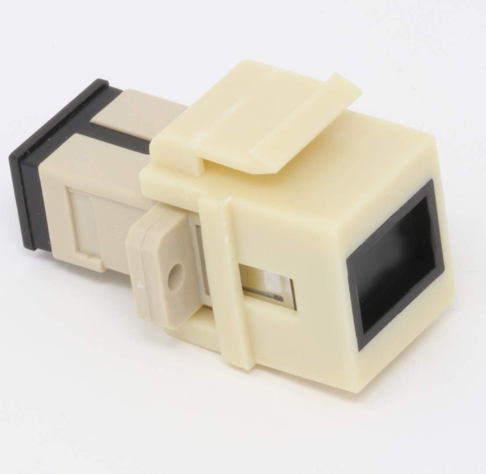 Fiber Optic Keystone Coupler Jack SC Simplex Multimode - Ivory
