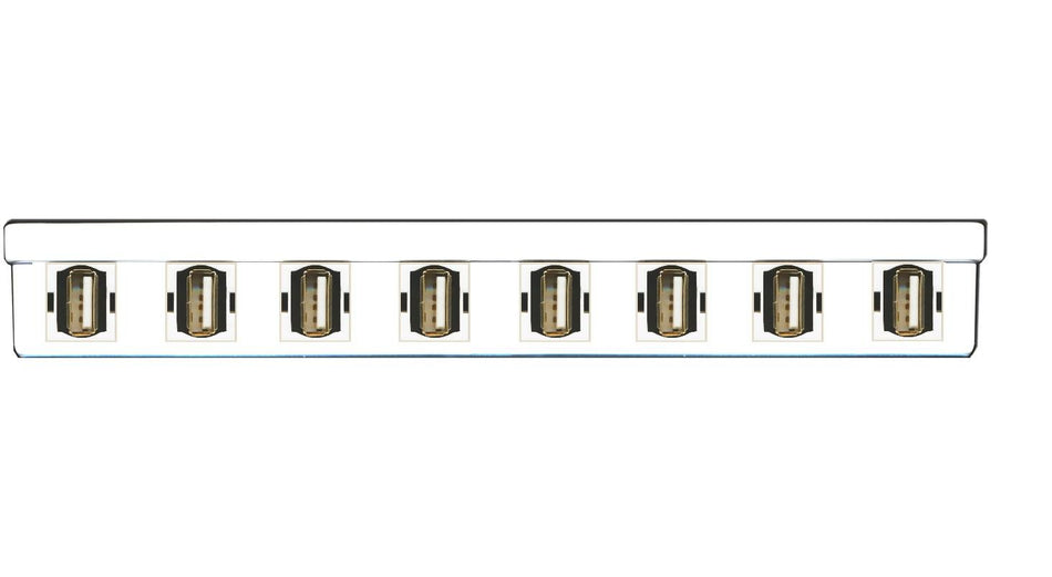 RiteAV - 8 USB 2.0 A-A Surface/Desk - Furniture Mount Box