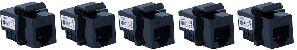 RiteAV RJ11 Phone Black Punchdown Type Keystone Jack (5 Pack)