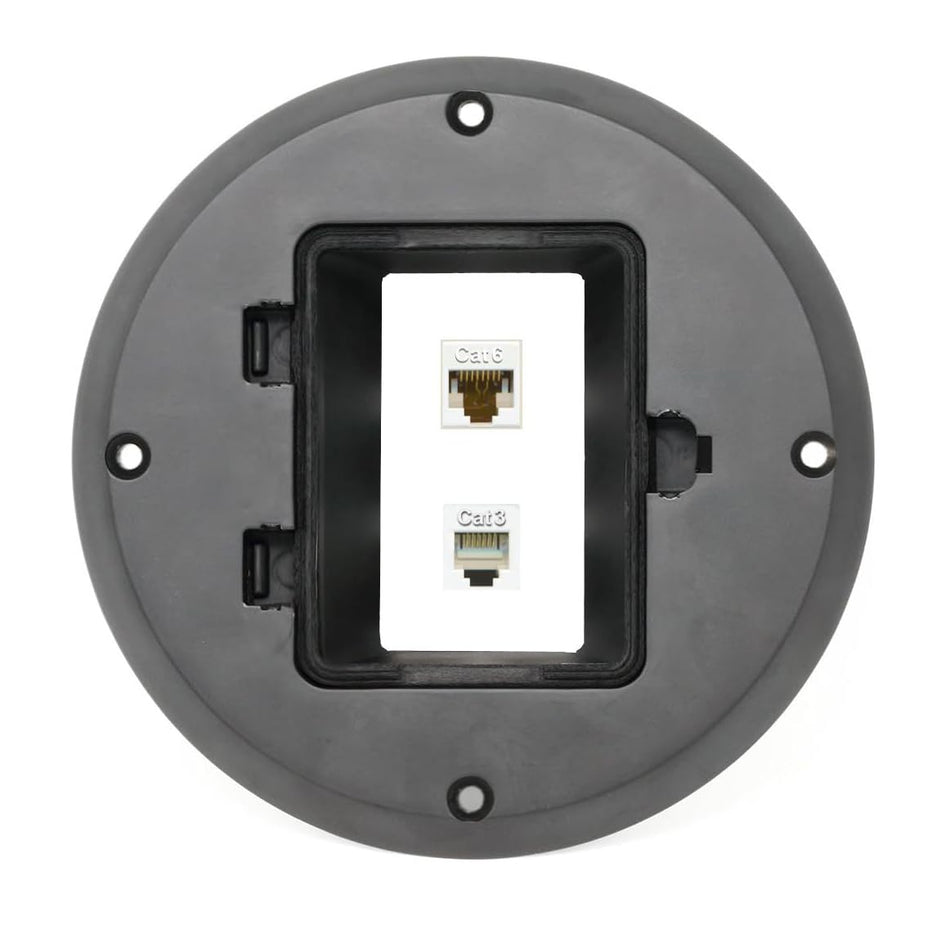 RiteAV CAT6 Phone Floor Box [Black]