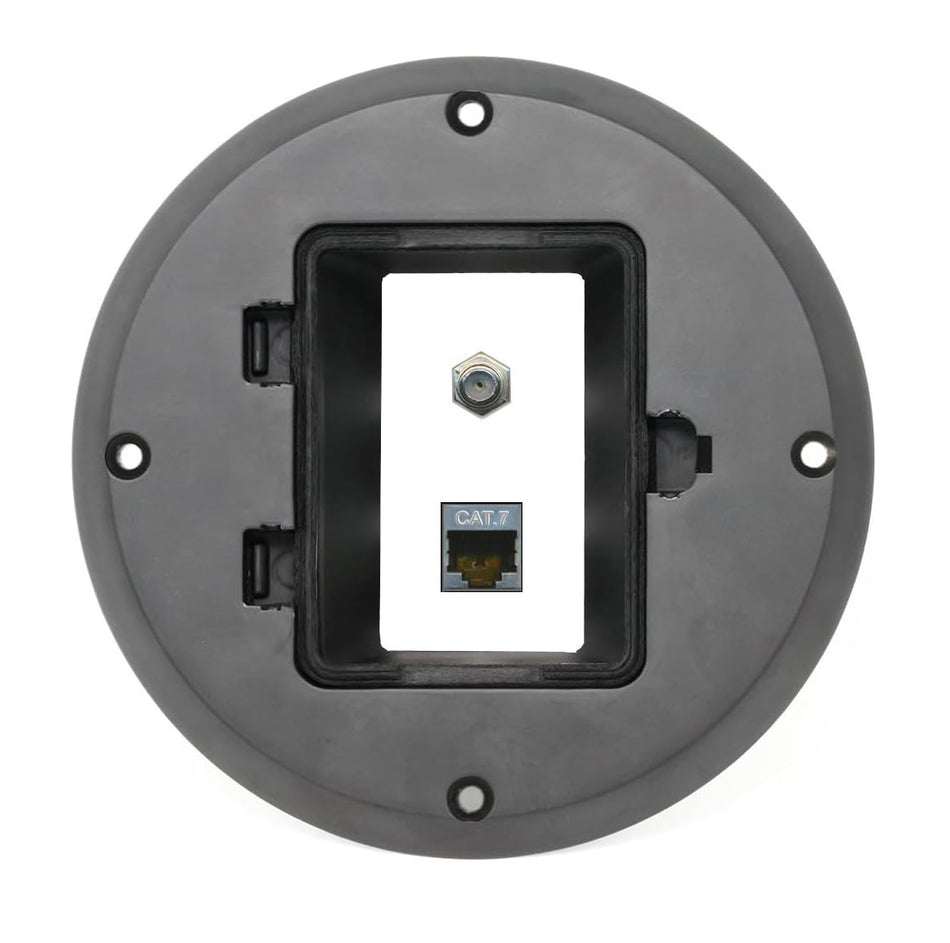 RiteAV CAT7 Coax Floor Box [Black]
