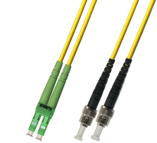 0.3M (1ft) Singlemode Duplex Fiber Optic Cable (9/125) - LC/APC to ST/UPC