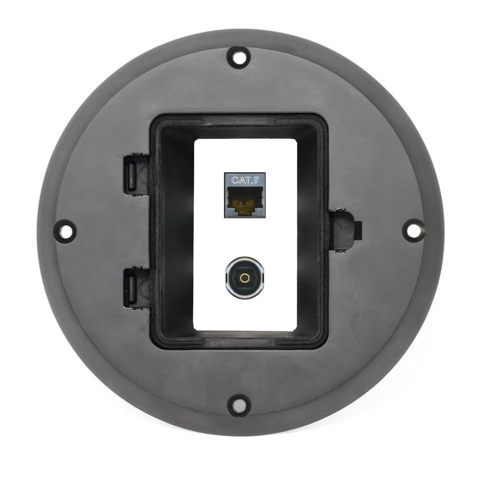 RiteAV CAT7 TOSLINK Floor Box [Black]
