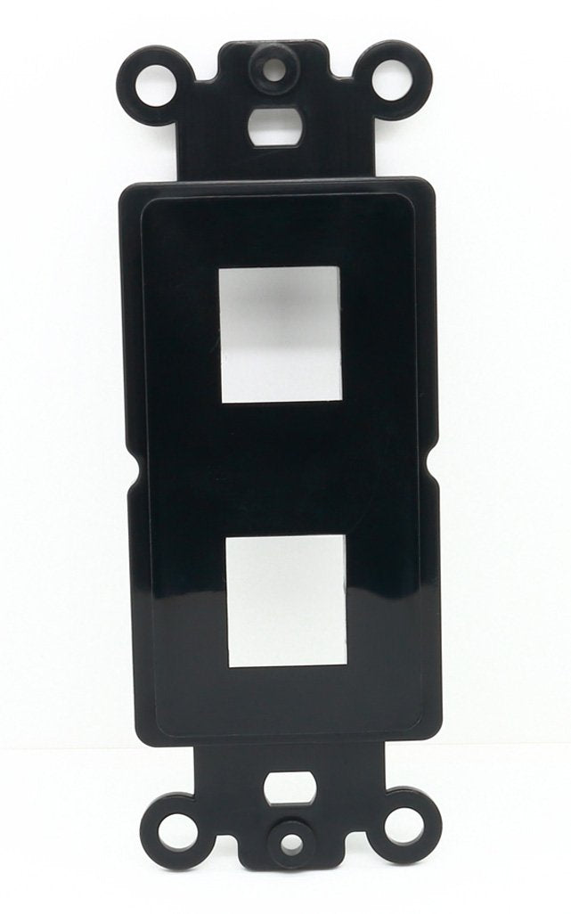 RiteAV Black Blank 2 Port Modular Insert for Keystone Jacks