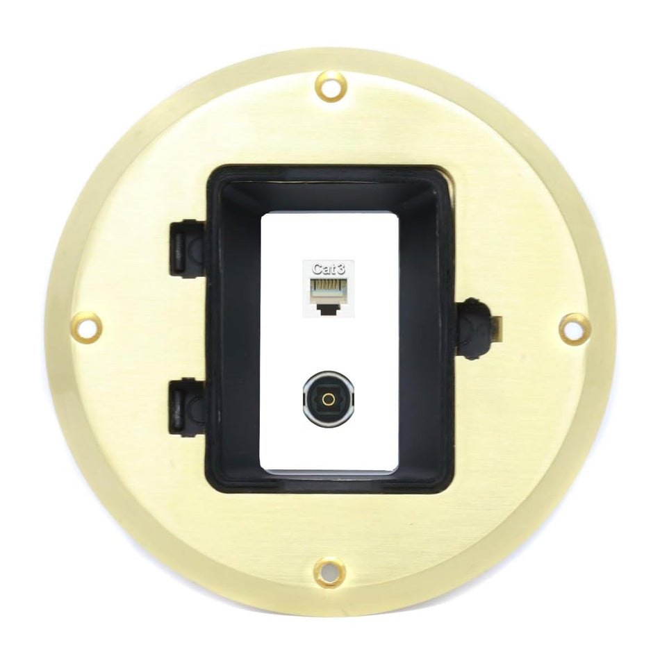 RiteAV Phone TOSLINK Floor Box [Gold-Brass]