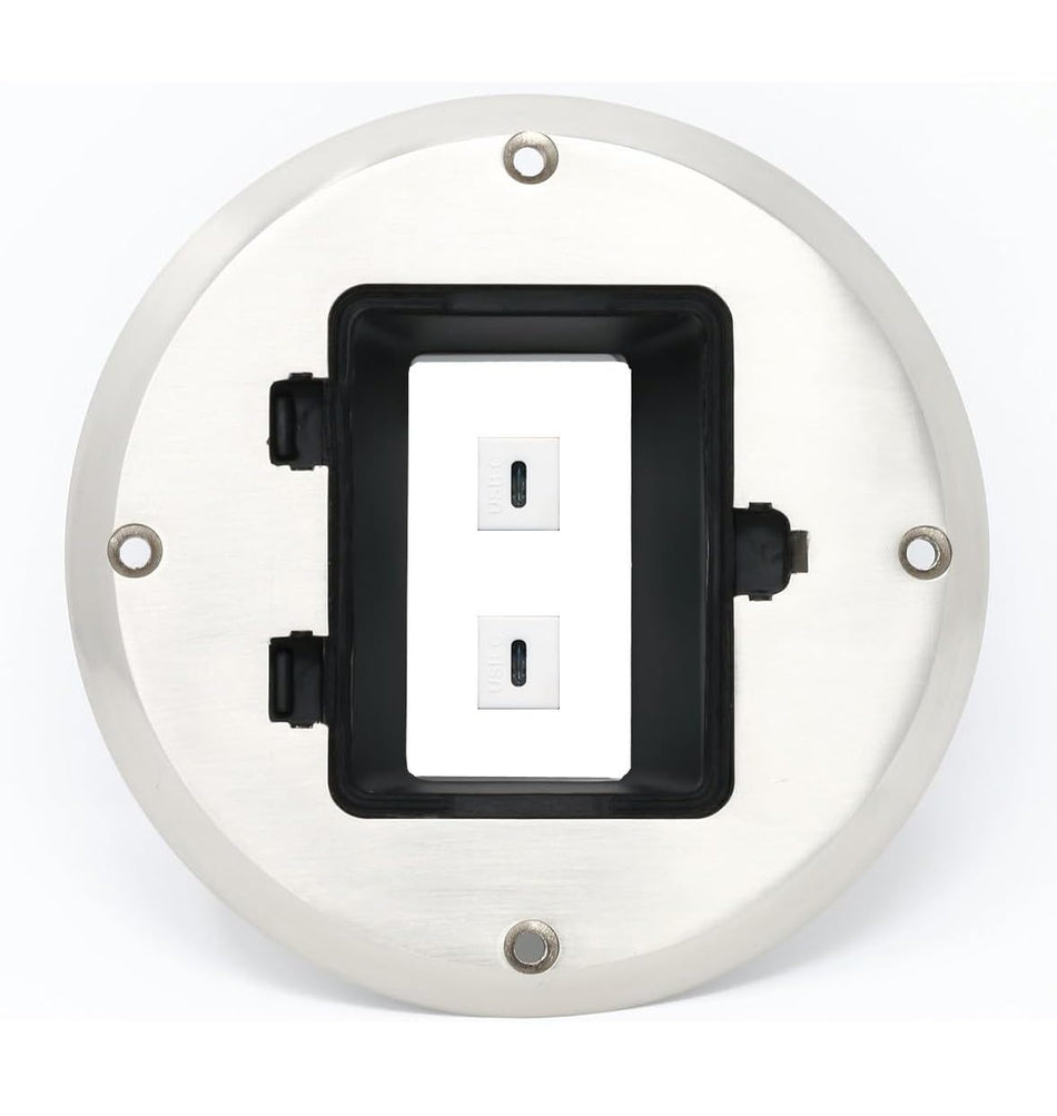 RiteAV 2 USBC Floor Box [Stainless Steel]