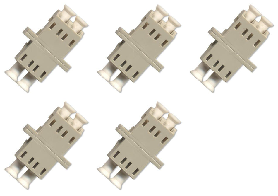 Fiber Optic Cable Adapter/Coupler LC-LC Duplex Multimode 5 Pack