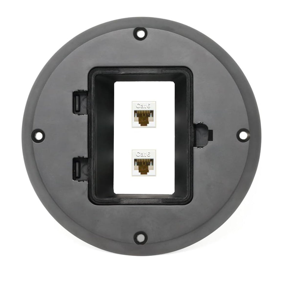 RiteAV 2 CAT6 Floor Box [Black]
