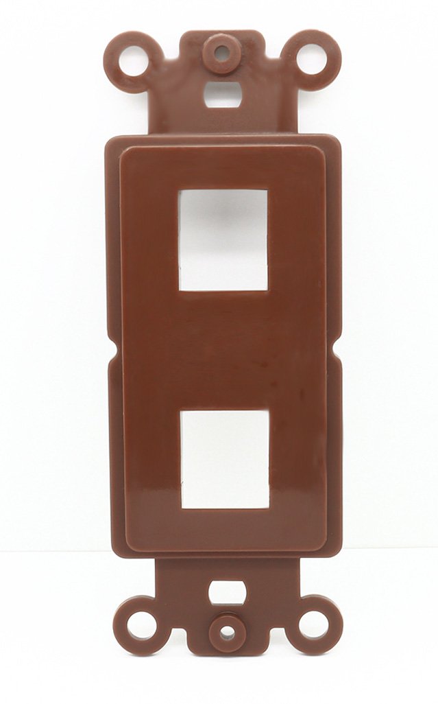 RiteAV Brown Blank 2 Port Modular Insert for Keystone Jacks