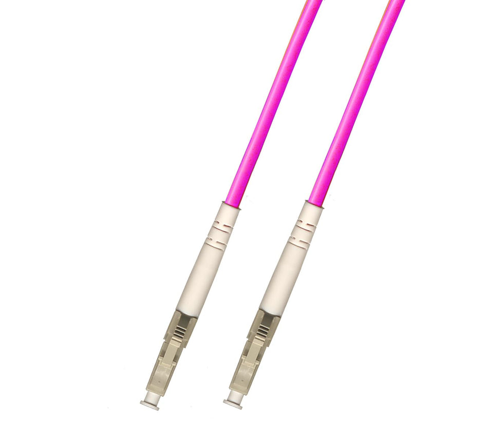 RiteAV 8M 40Gb OM4 Multimode Simplex Fiber Optic Cable (50/125) - LC to LC - Magenta