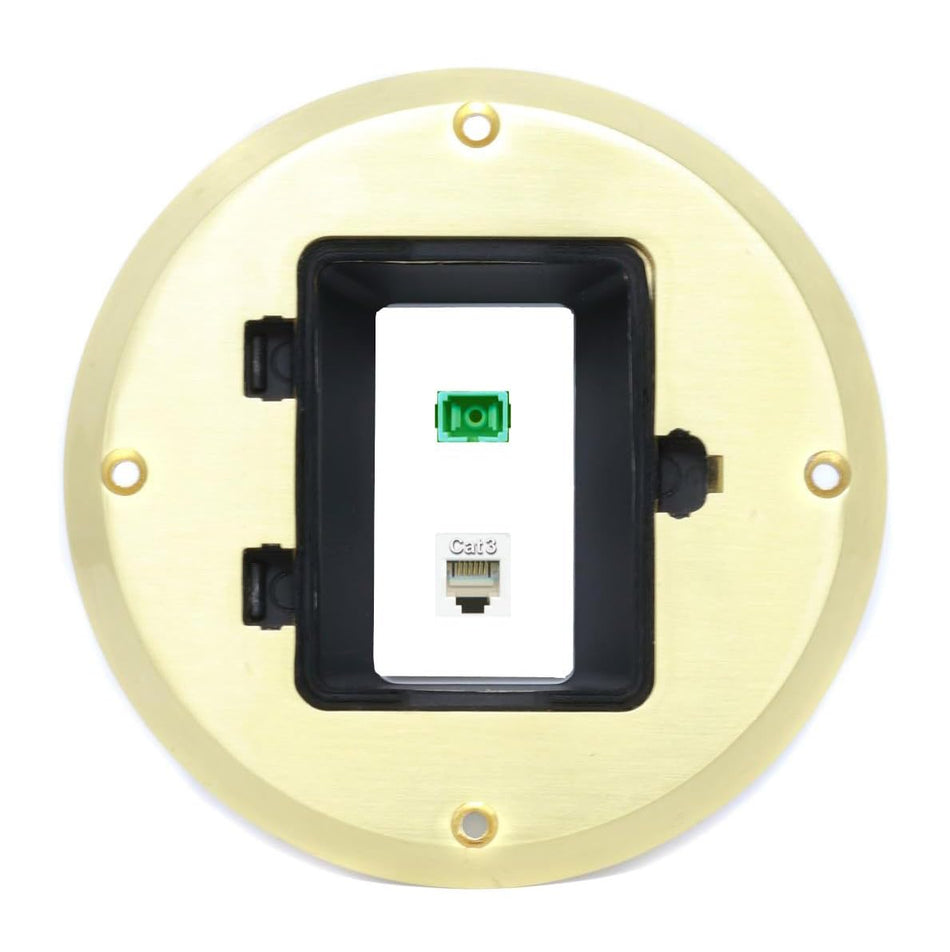 RiteAV Phone SC-APC-SX Floor Box [Gold-Brass]