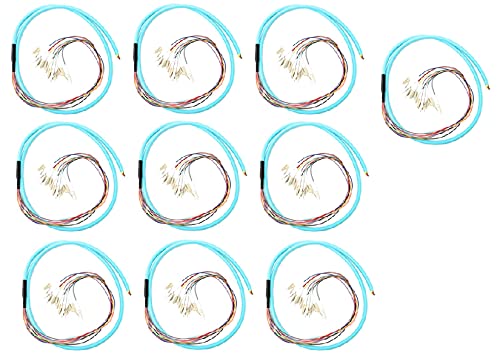 Ultra Spec Cables 12 Strand OM3 50/125 Multimode LC-UPC Fiber Pigtail, 1 Meter - 10 Pack