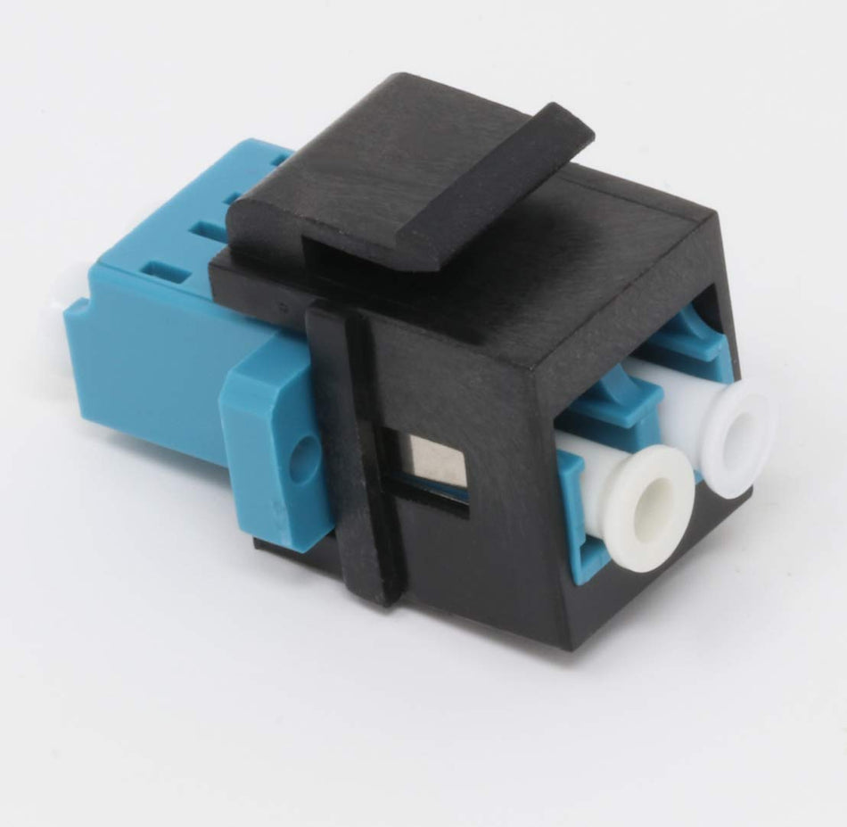RiteAV Fiber Optic Keystone Coupler Jack LC Duplex Singlemode - Black