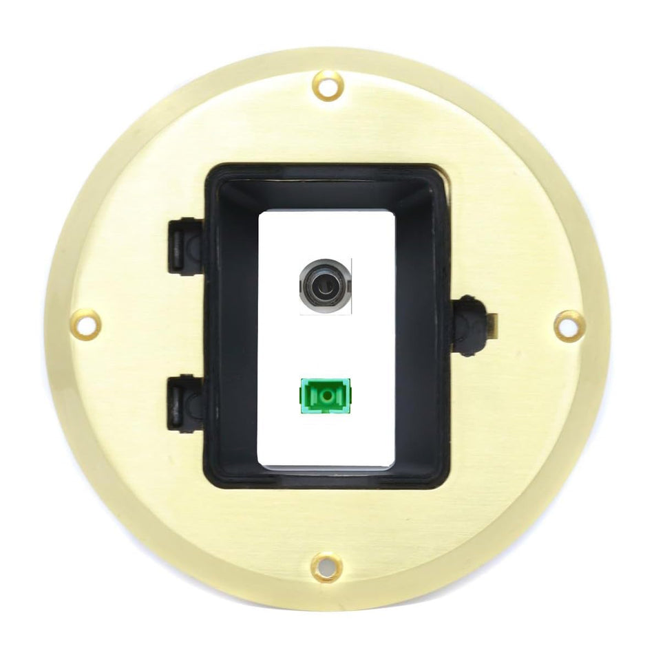 RiteAV 3.5mm SC-APC-SX Floor Box [Gold-Brass]