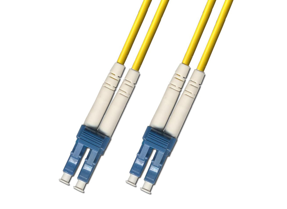 RiteAV 9M (29.52ft) OS2 LC-LC Male/Male Fiber Optic Cable Duplex Singlemode 9/125 Jumper 9 Meter Yellow PVC OFNR Patch Cord