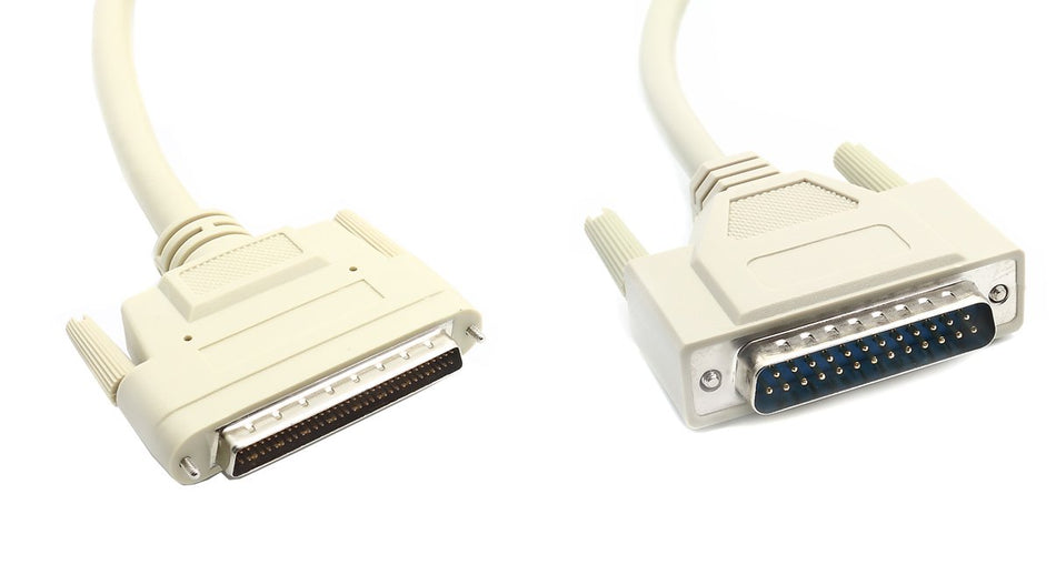 RiteAV 3ft HPDB68 to DB25 SCSI Male to Male Cable Beige