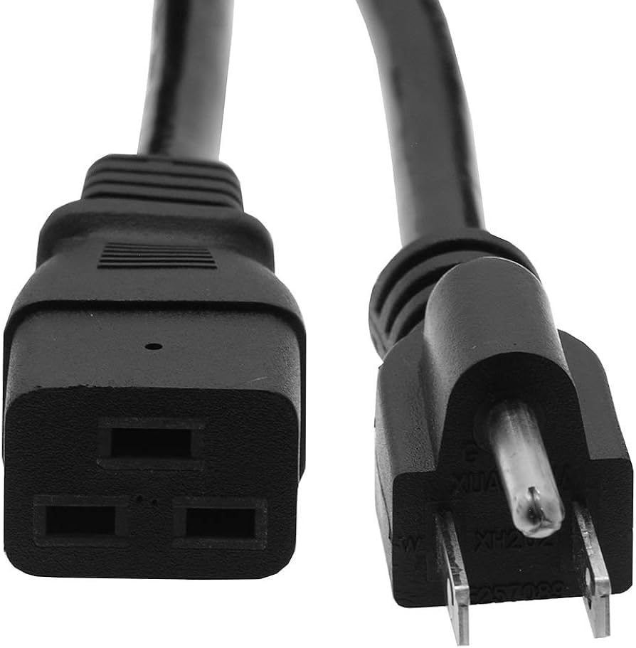 RiteAV - Heavy Duty C19 to NEMA 5-15P AC Power Cord, (Compatible with Cisco P/N CAB-US515P-C19-US=), 15A/125V, 14 AWG, 5-15P to C19, (NEMA 5-15P to IEC-60320-C19) 15 ft