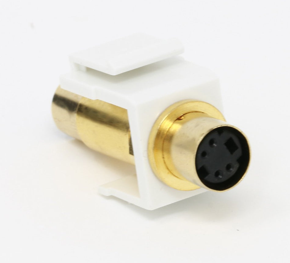 RiteAV S-Video Keystone Jack Coupler Female to Female - White