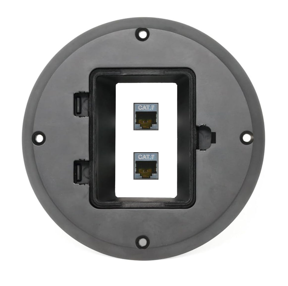 RiteAV 2 CAT7 Floor Box [Black]