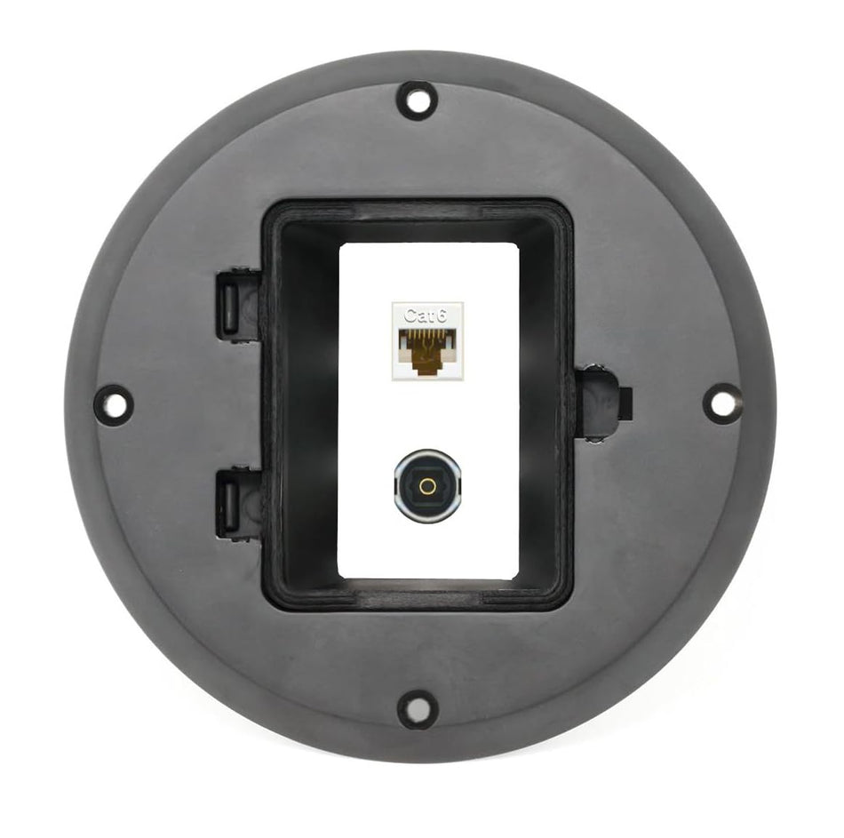 RiteAV CAT6 TOSLINK Floor Box [Black]