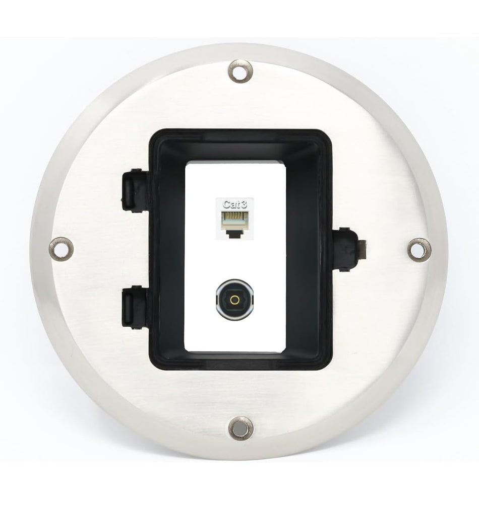 RiteAV Phone TOSLINK Floor Box [Stainless Steel]