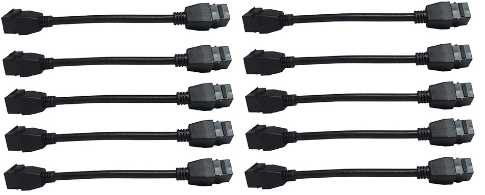 RiteAV - HDMI Female-Female Pigtail Extension Cable Coupler Keystone Dongle Jack (10 Pack)