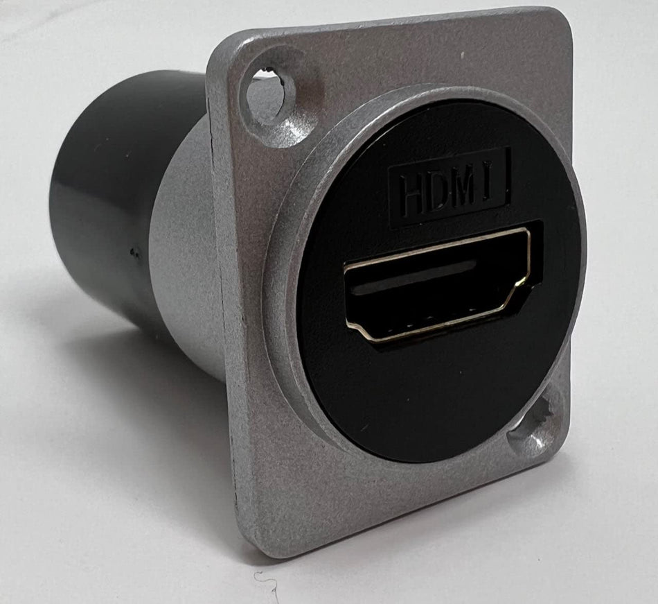 RiteAV HDMI D-Series Heavy Duty Chassis Panel Mount Connector Pass Through Solderless Bulkhead Coupler, Silver Metal Housing