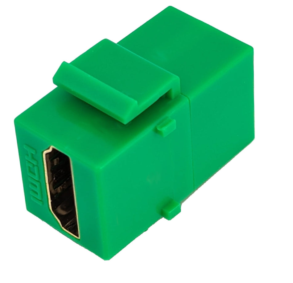 RiteAV HDMI Green Keystone Adapter Coupler Female to Female [1 Unit]